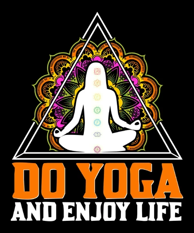 PNG,AI,EPS Pratique ioga e aproveite os chakras da vida