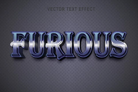 EPS Furious 3D Font Style Effect