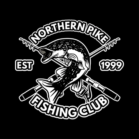 EPS,JPG Vintage Fishing Club Emblem Design