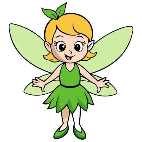 AI,JPG Cartoon Fairy Character Illustration