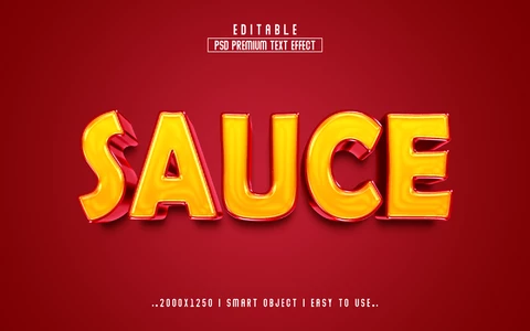 PSD Effet texte 3d sauce épicée