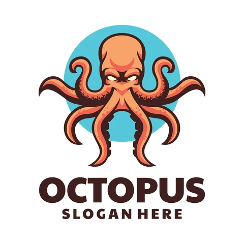 EPS,JPG Vintage Style Octopus Logo Design