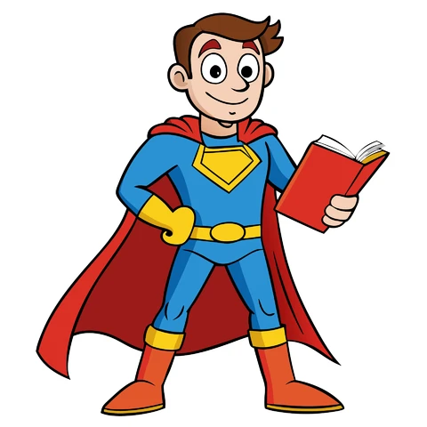AI,JPG Cartoon Superhero Character Illustration