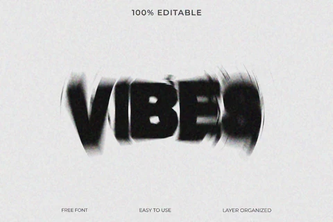 PSD Efecto de estilo de fuente Vibes