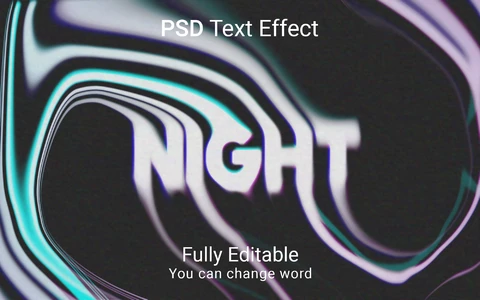 PSD Night Font Style Effect