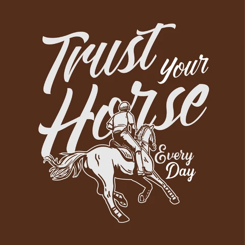 EPS,JPG Vintage Western Style Horse Riding Graphic