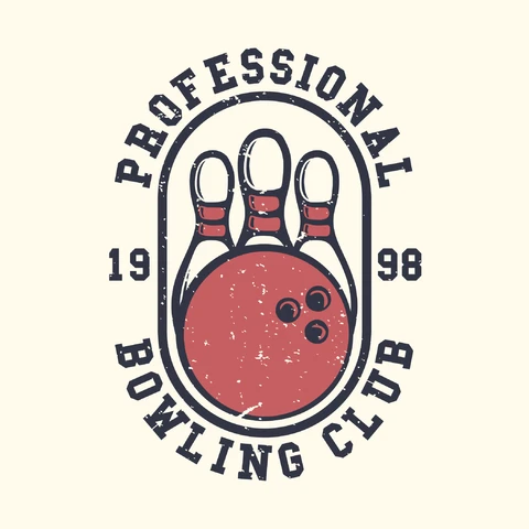 EPS,JPG Vintage Bowling Club Emblem Design