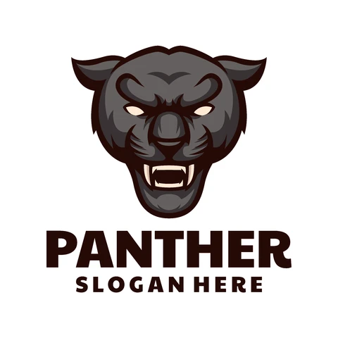 EPS,JPG Design moderno de logotipo de mascote com pantera