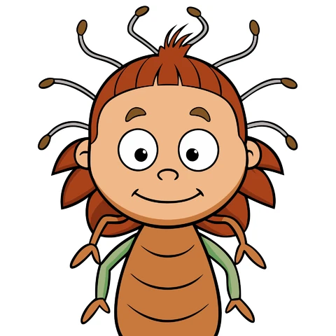 AI,JPG Cartoon Character with Insect Features