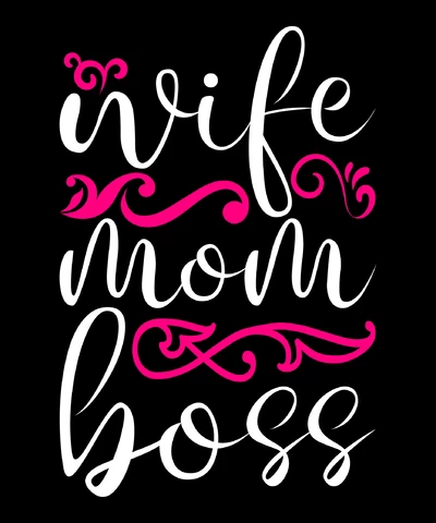 PNG,AI,EPS Wife Mom Boss