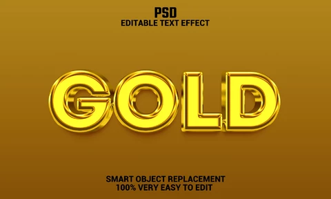 PSD Gold Text Effect