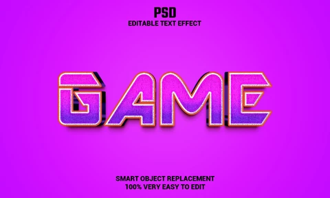 PSD Efekt tekstowy gry