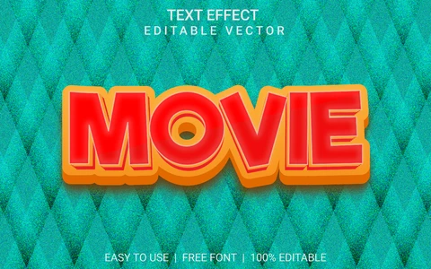 EPS,AI Efeito de texto de filme