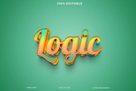 PSD Efekt stylu tekstu logicznego
