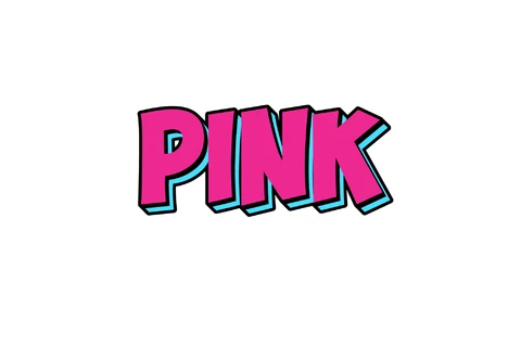 AI,EPS Fuente cómica en capas rosa y azul