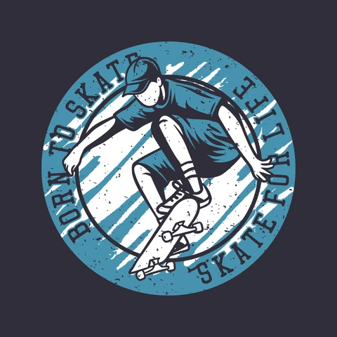EPS,JPG Vintage Skateboarding Badge Design