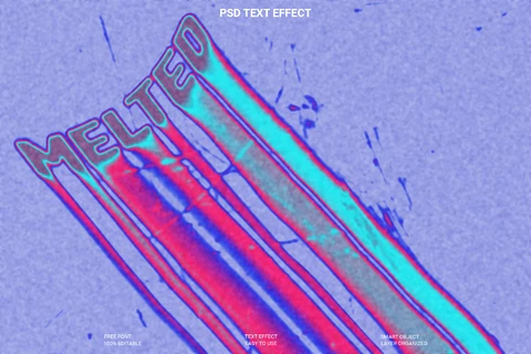 PSD Melted Text Style Effect
