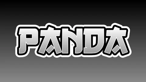 EPS,AI Efeito de texto de panda chinês