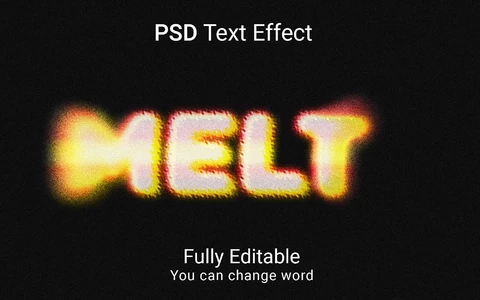 PSD Melt Font Style Effect