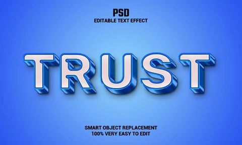 PSD Trust Text Effect