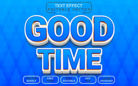 EPS,AI Effet de texte "Good time