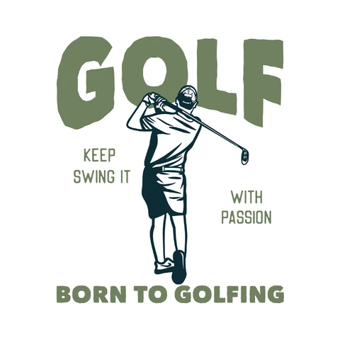 EPS,JPG Vintage Sports Illustration for Golf Enthusiasts
