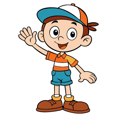 AI,JPG Ilustração de personagem de desenho animado