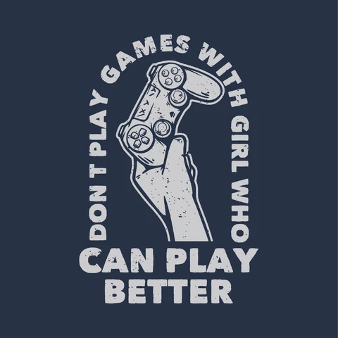 EPS,JPG Camiseta con cita de juego vintage