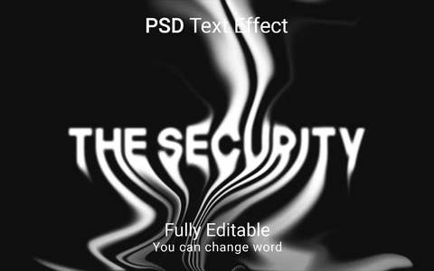 PSD O efeito do estilo da fonte de segurança