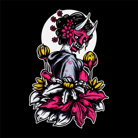EPS,JPG Neo Traditional Tattoo Style Illustration