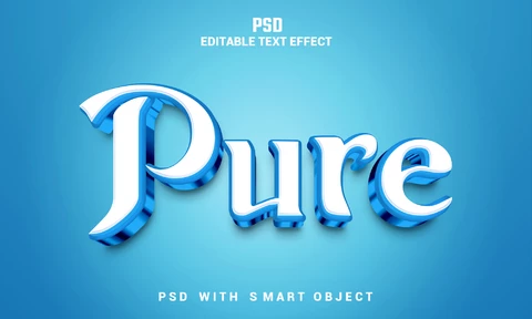 PSD Efecto de texto puro