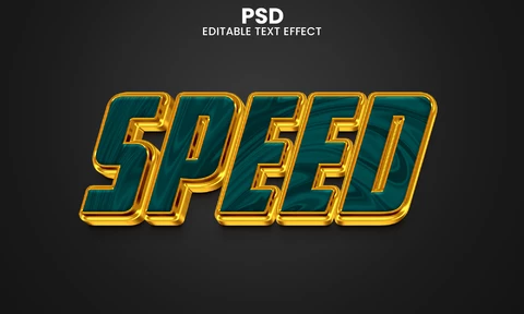 PSD Efecto de texto Speed 3d
