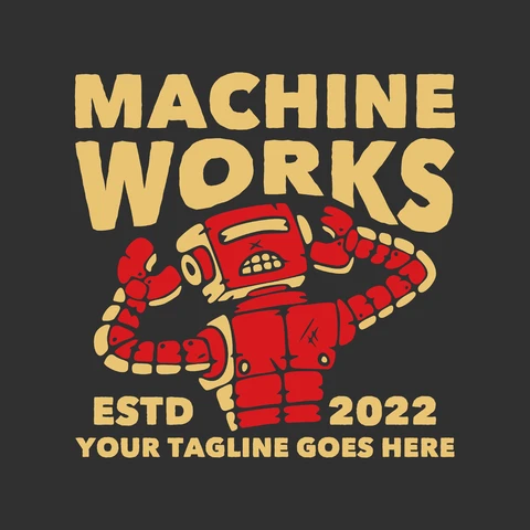 EPS,JPG Vintage Retro Robot Illustration