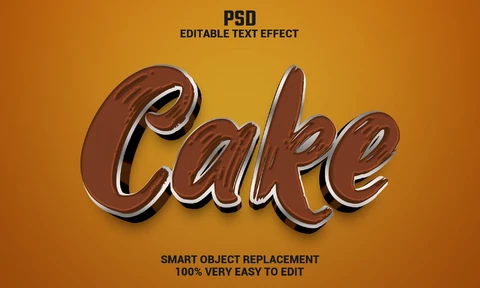 PSD Cake Text Effect