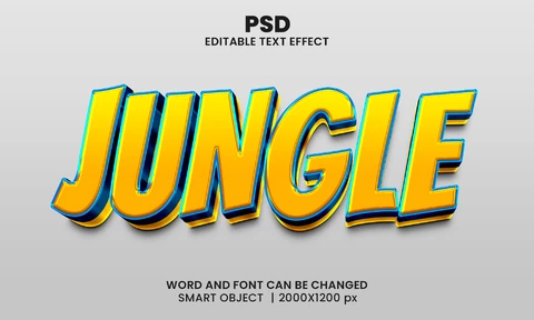 PSD Jungle BD 3D Text Effect