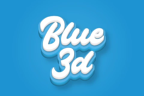 AI,EPS Testo 3d blu