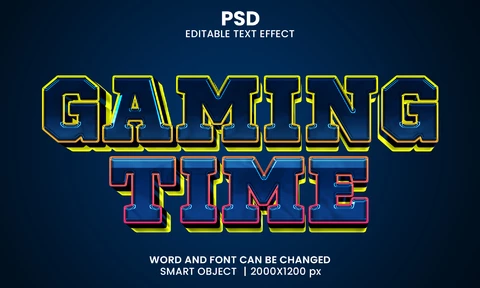 PSD Effet de texte rétro 3d
