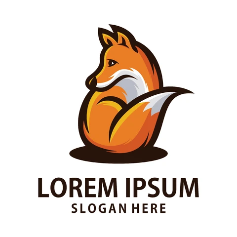EPS,JPG Modern Minimalist Fox Logo Design