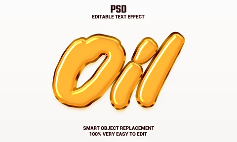 PSD Oil Text Effect