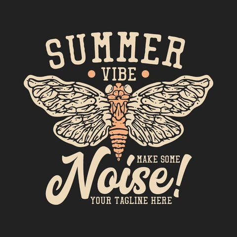 EPS,JPG Vintage Summer Vibe Illustration