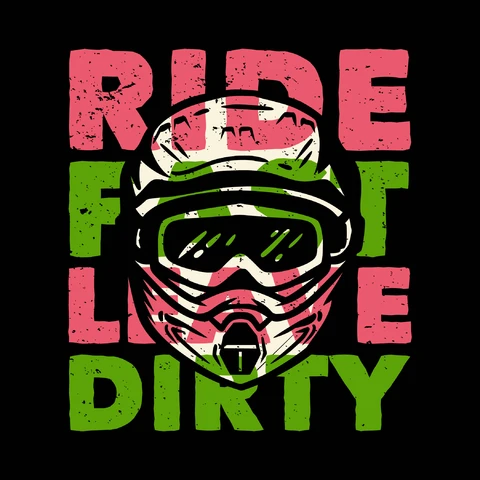 EPS,JPG Design de camiseta de motocross em estilo desgastado