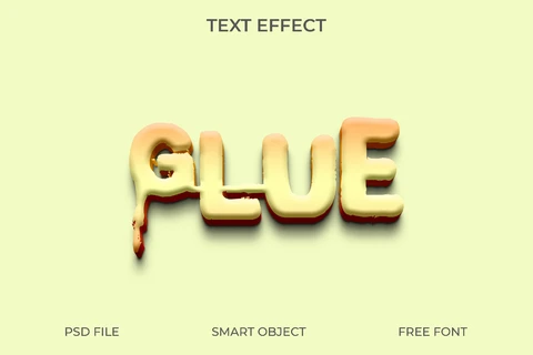 PSD 3D Dripping Glue Text Style