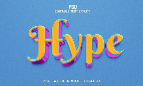 PSD Hype Text Effect