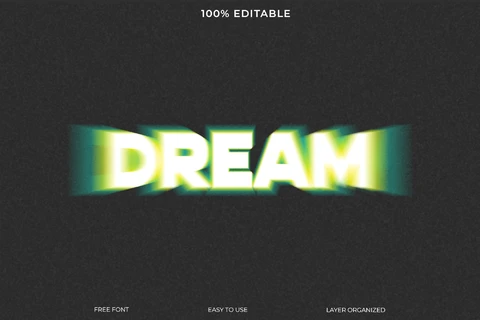 PSD Dream Text Style Effect