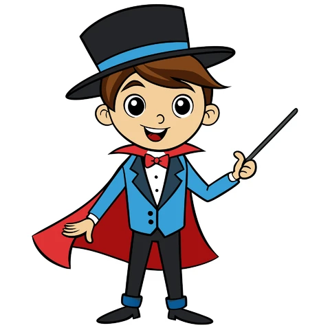 AI,JPG Illustration d'un personnage de magicien
