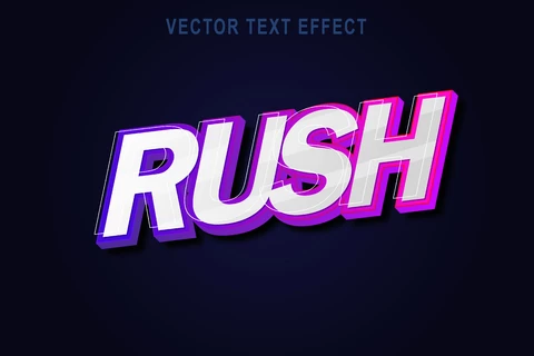 EPS Rush Superposition 3D Font Style Effect