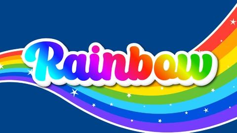 EPS,AI Style de police arc-en-ciel