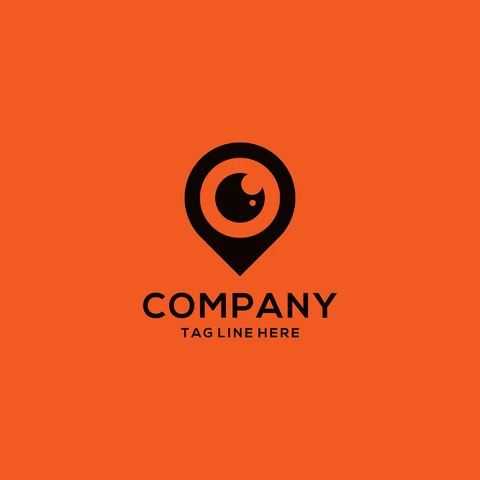 EPS,JPG Minimalist Logo with Location Icon
