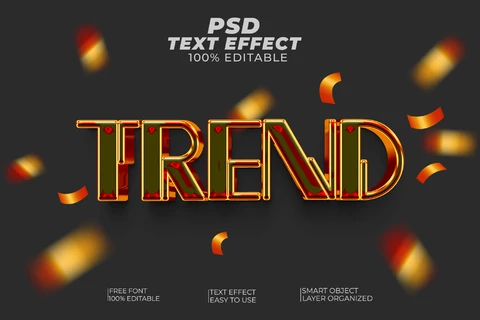 PSD Efecto de texto con estilo de fuente dorada