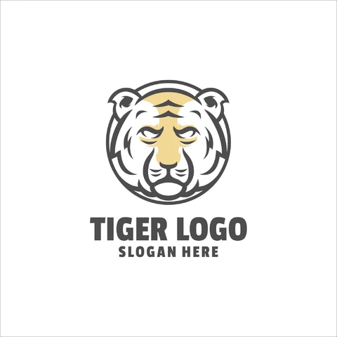 EPS,JPG Minimalist Tiger Logo Design